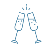 乾杯グラスのアイコン