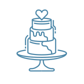 ウェディングケーキのアイコン